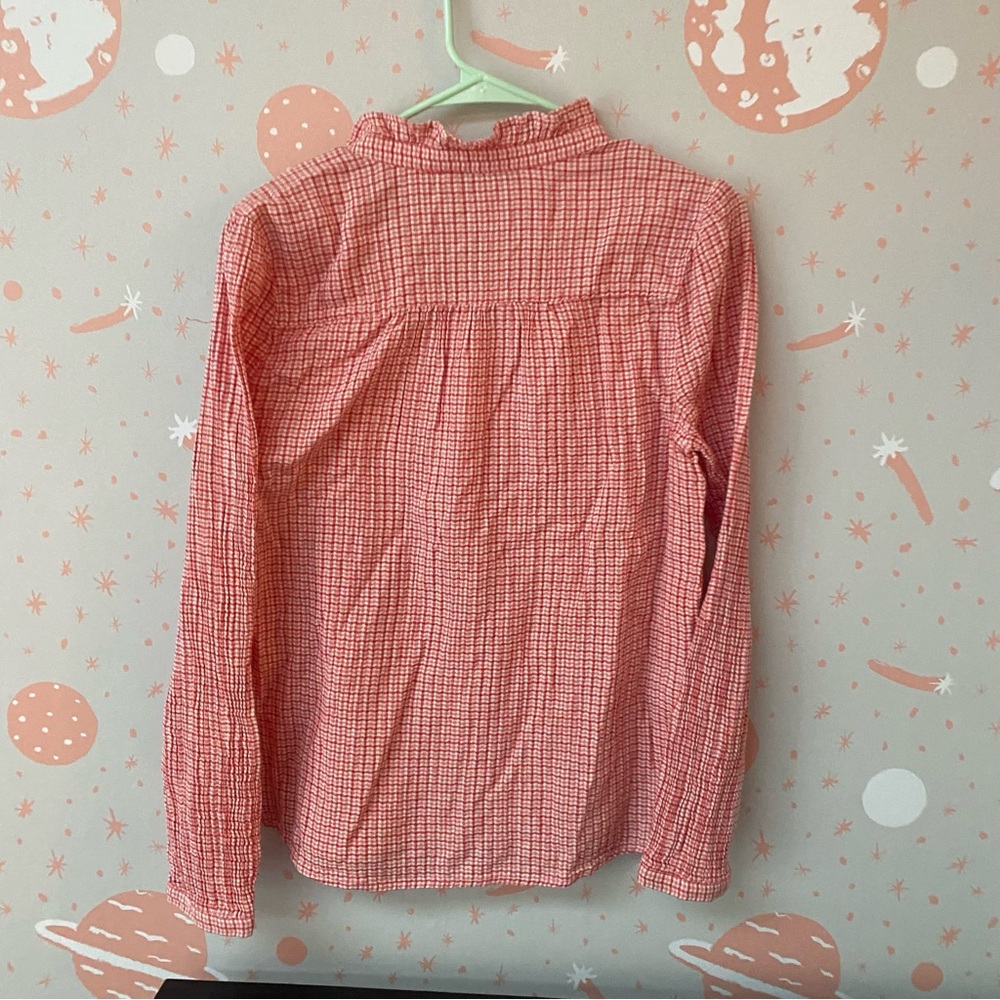 Loft Ruffle Gingham Top - Picture 5 of 7